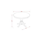 Kitchen Table Set 3pc - Round Dining Table & 2 Chairs - Buttermilk Cherry Finish - Small Space Friendly