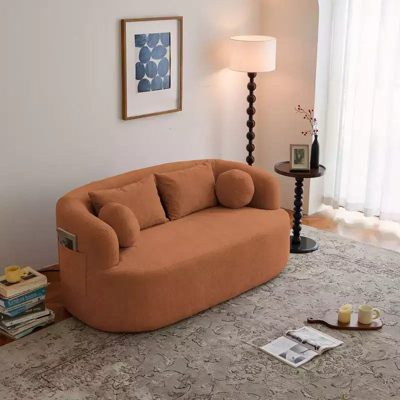 Okak Modern Memory Foam 2-Seater Sofa Couch with Pillows,Chenille Deep Seat Loveseats for Living Room, Bedroom, Apartment