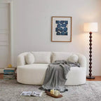 Okak Modern Memory Foam 2-Seater Sofa Couch with Pillows,Chenille Deep Seat Loveseats for Living Room, Bedroom, Apartment