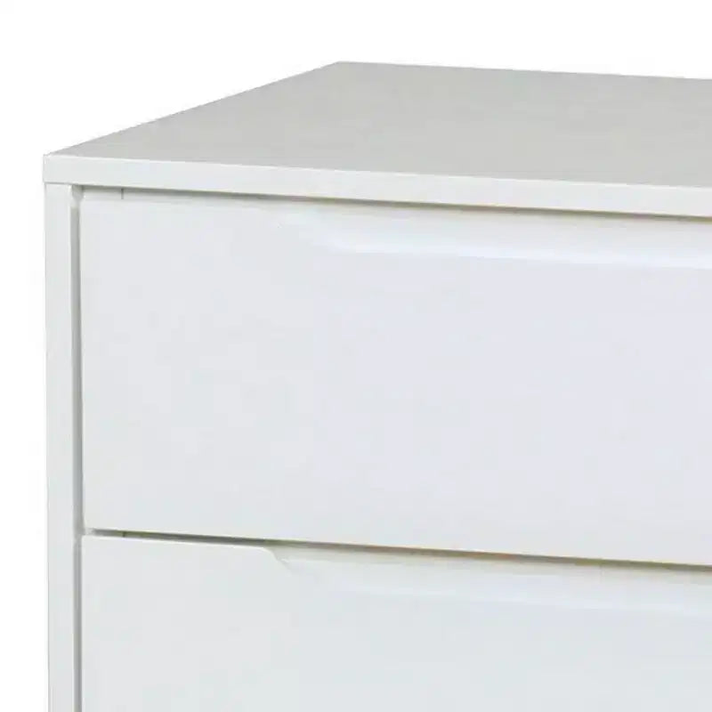 Royal Hampton 2 Drawer Wooden Nightstand with Recessed Drawer Fronts, White