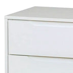 Royal Hampton 2 Drawer Wooden Nightstand with Recessed Drawer Fronts, White