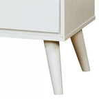 Royal Hampton 2 Drawer Wooden Nightstand with Recessed Drawer Fronts, White