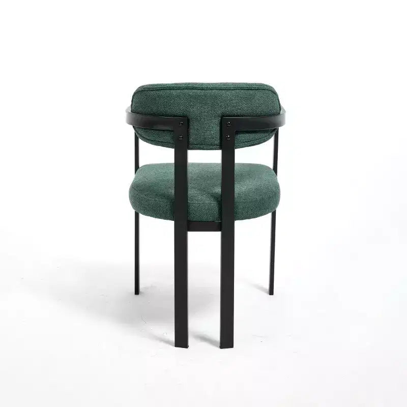 Modern Dining Room Chairs Set of 2, Upholstery Side Arm Chairs with Black Metal Legs for Kitchen, Dining Room, or Living Areas-Panipeachy