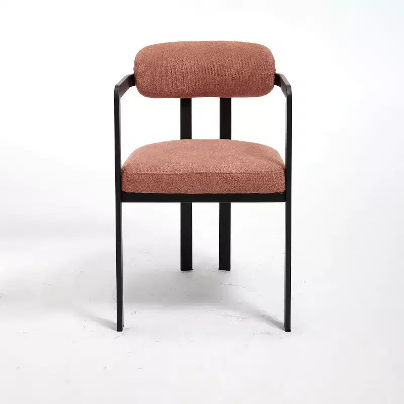 Modern Dining Room Chairs Set of 2, Upholstery Side Arm Chairs with Black Metal Legs for Kitchen, Dining Room, or Living Areas-Panipeachy