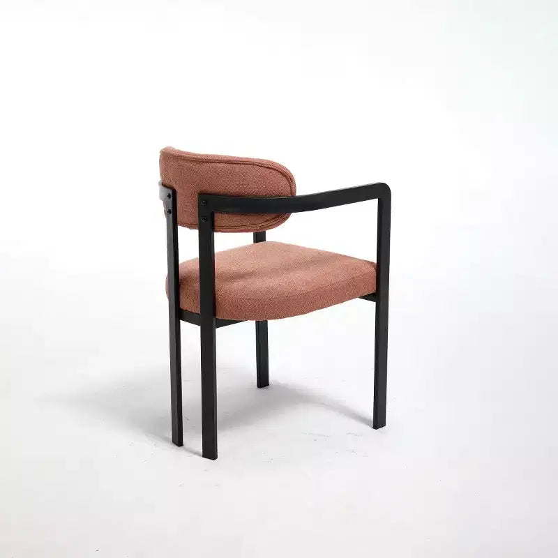 Modern Dining Room Chairs Set of 2, Upholstery Side Arm Chairs with Black Metal Legs for Kitchen, Dining Room, or Living Areas-Panipeachy