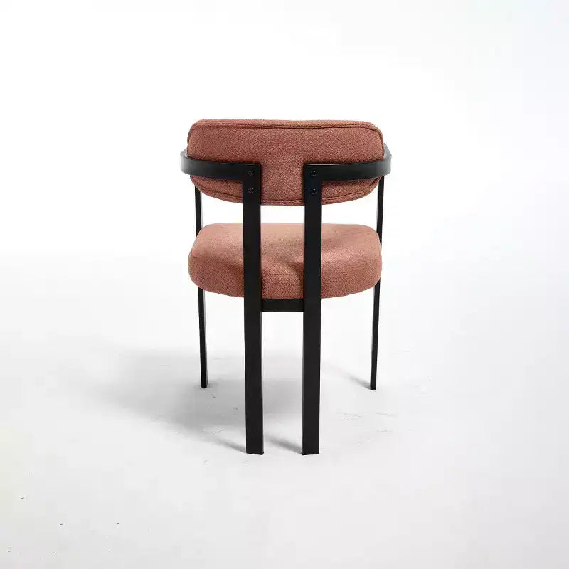 Modern Dining Room Chairs Set of 2, Upholstery Side Arm Chairs with Black Metal Legs for Kitchen, Dining Room, or Living Areas-Panipeachy