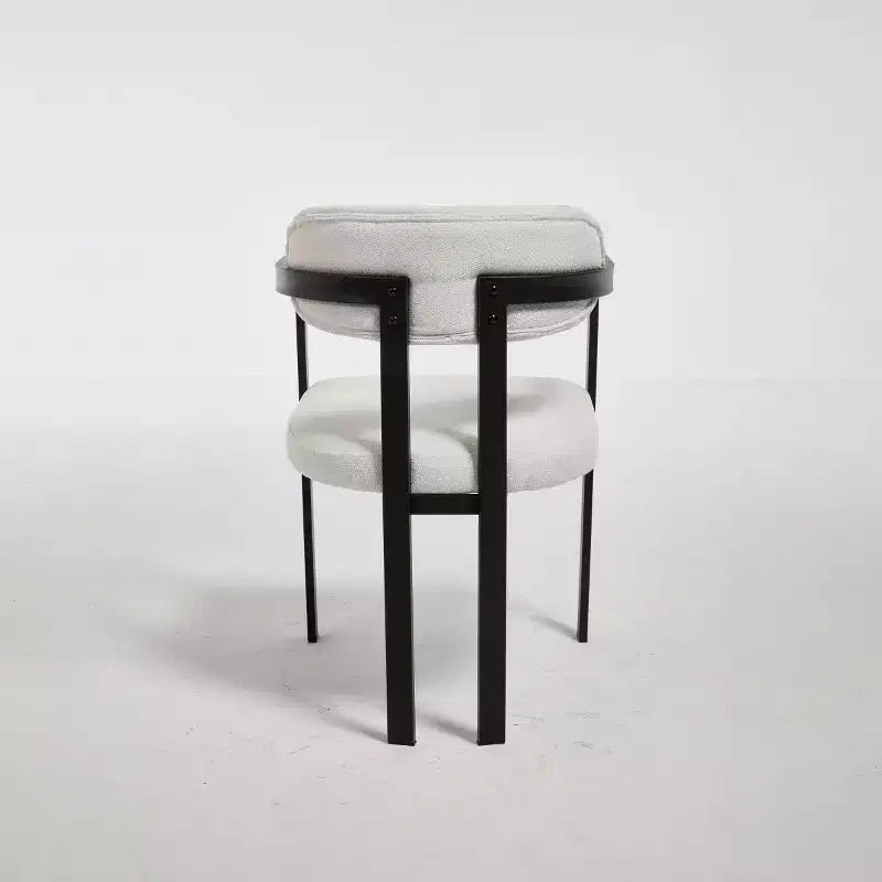 Modern Dining Room Chairs Set of 2, Upholstery Side Arm Chairs with Black Metal Legs for Kitchen, Dining Room, or Living Areas-Panipeachy