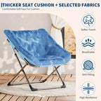 Fauteuil soucoupe confortable, fauteuil d'appoint pliant surdimensionné en fausse fourrure douce, fauteuil de salon paresseux pour enfants, adolescents et adultes, chambre, salon, dortoir, très grand