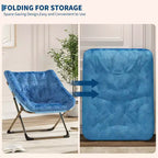Fauteuil soucoupe confortable, fauteuil d'appoint pliant surdimensionné en fausse fourrure douce, fauteuil de salon paresseux pour enfants, adolescents et adultes, chambre, salon, dortoir, très grand