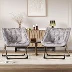 Fauteuil soucoupe confortable, fauteuil d'appoint pliant surdimensionné en fausse fourrure douce, fauteuil de salon paresseux pour enfants, adolescents et adultes, chambre, salon, dortoir, très grand