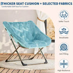 Fauteuil soucoupe confortable, fauteuil d'appoint pliant surdimensionné en fausse fourrure douce, fauteuil de salon paresseux pour enfants, adolescents et adultes, chambre, salon, dortoir, très grand