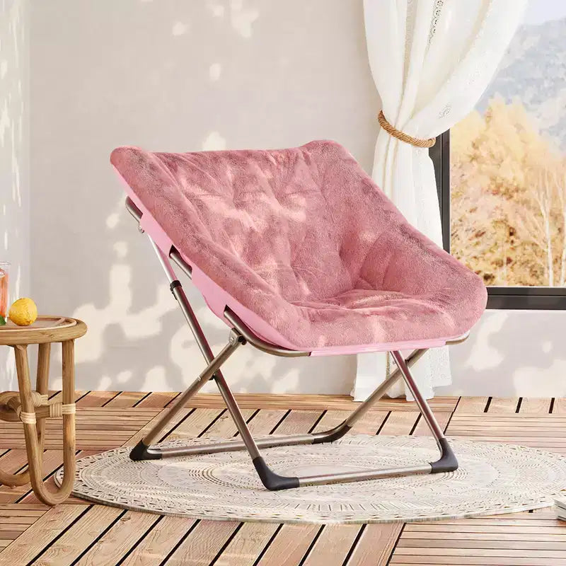 Fauteuil soucoupe confortable, fauteuil d'appoint pliant surdimensionné en fausse fourrure douce, fauteuil de salon paresseux pour enfants, adolescents et adultes, chambre, salon, dortoir, très grand
