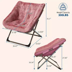 Fauteuil soucoupe confortable, fauteuil d'appoint pliant surdimensionné en fausse fourrure douce, fauteuil de salon paresseux pour enfants, adolescents et adultes, chambre, salon, dortoir, très grand