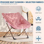 Fauteuil soucoupe confortable, fauteuil d'appoint pliant surdimensionné en fausse fourrure douce, fauteuil de salon paresseux pour enfants, adolescents et adultes, chambre, salon, dortoir, très grand