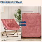 Fauteuil soucoupe confortable, fauteuil d'appoint pliant surdimensionné en fausse fourrure douce, fauteuil de salon paresseux pour enfants, adolescents et adultes, chambre, salon, dortoir, très grand