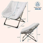 Fauteuil soucoupe confortable, fauteuil d'appoint pliant surdimensionné en fausse fourrure douce, fauteuil de salon paresseux pour enfants, adolescents et adultes, chambre, salon, dortoir, très grand