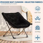 Fauteuil soucoupe confortable, fauteuil d'appoint pliant surdimensionné en fausse fourrure douce, fauteuil de salon paresseux pour enfants, adolescents et adultes, chambre, salon, dortoir, très grand