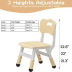 2pcs Adjustable Kids Chair for Children Age 2-8 Family School Home Daycare Use