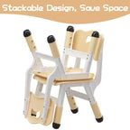 2pcs Adjustable Kids Chair for Children Age 2-8 Family School Home Daycare Use