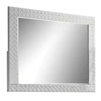 Royal Hampton Dresser Vanity Mirror, High Gloss White Textured Trim