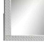 Royal Hampton Dresser Vanity Mirror, High Gloss White Textured Trim