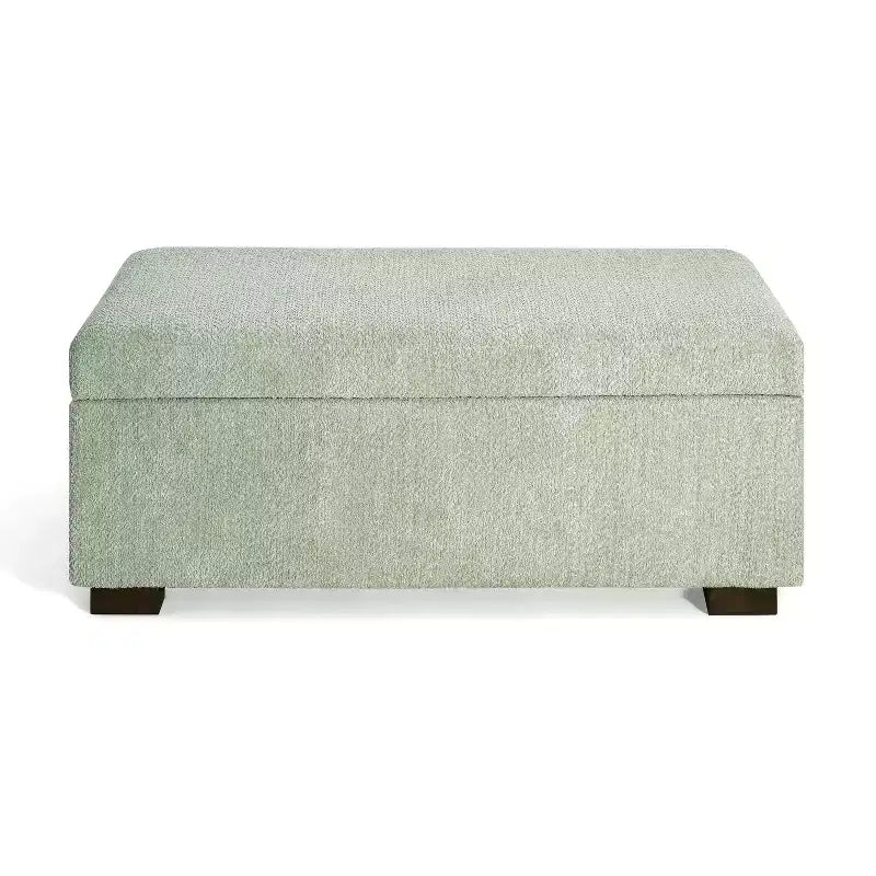 Christopher Knight Home Kalysta Contemporary Rubberwood Upholstered Rectanglar Storage Ottoman