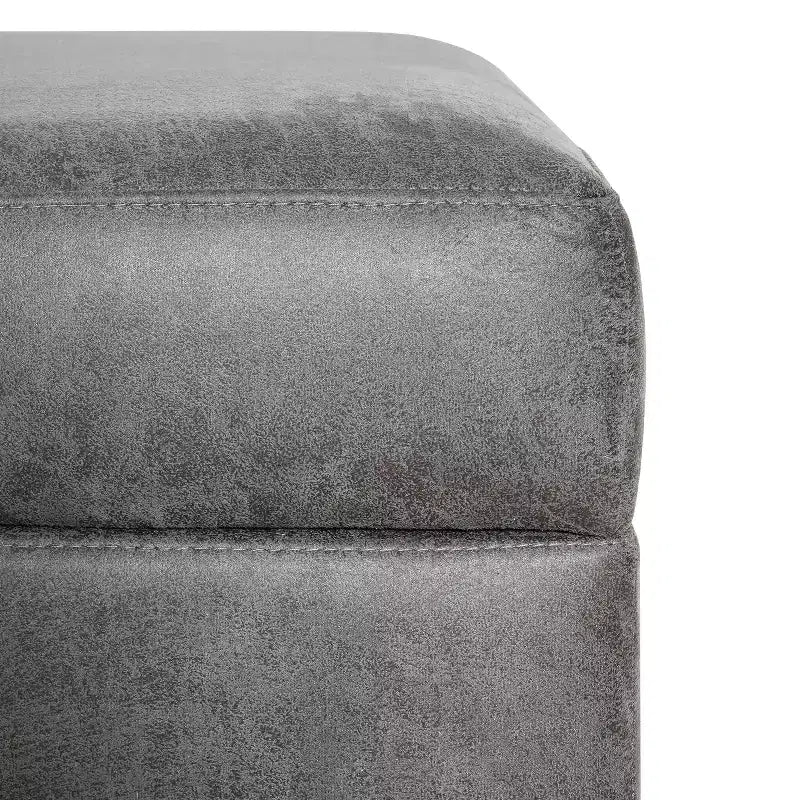 Christopher Knight Home Kalysta Contemporary Rubberwood Upholstered Rectanglar Storage Ottoman