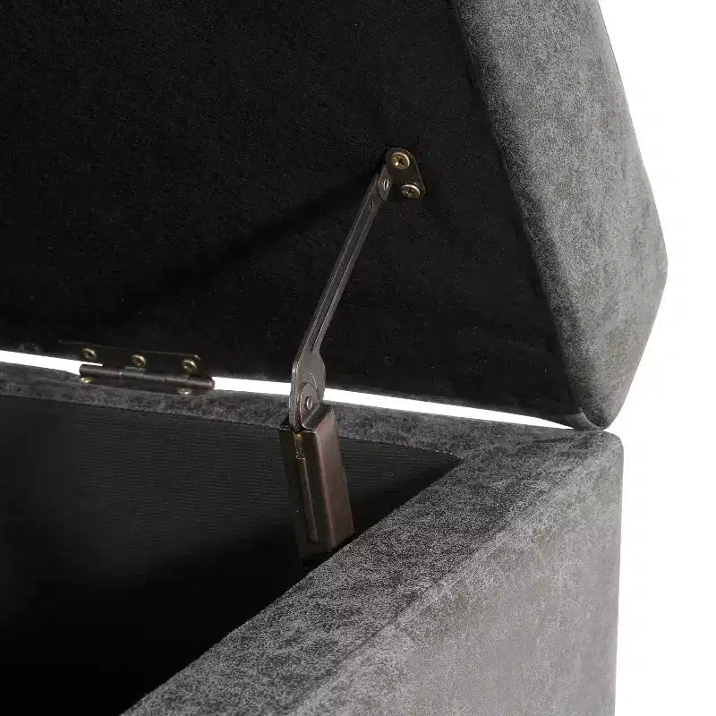 Christopher Knight Home Kalysta Contemporary Rubberwood Upholstered Rectanglar Storage Ottoman