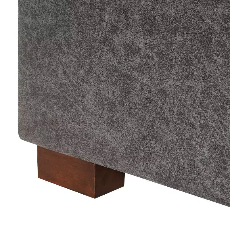 Christopher Knight Home Kalysta Contemporary Rubberwood Upholstered Rectanglar Storage Ottoman