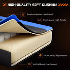 TUYOHW Sedia da Gaming Ergonomica con Poggiapiedi, Poltrona Reclinabile in Pelle PU con Poggiatesta e Bracciolo Fisso, Sedia da Ufficio per Studio