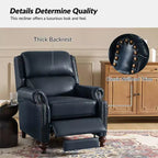 Set di 2 Poltrone Reclinabili Elisabete Moderne in Vera Pelle con Borchie Vintage per Salotto e Camera da Letto | ART OF LIVING DESIGNS