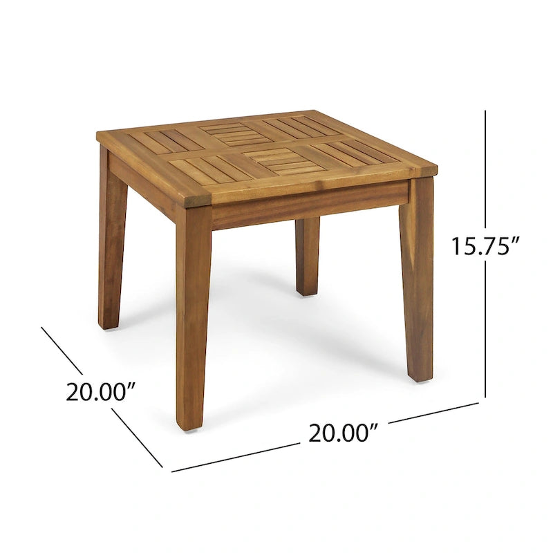 Tavolino Hampton Wood in legno di acacia naturale