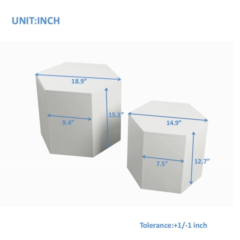 Tavolini da Caffè, MDF con impiallacciatura in frassino/quercia/noce, set di 2 tavolini laterali/nidificabili per soggiorno, ufficio, camera da letto