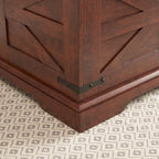 Tavolino da caffè, Tavolo quadrato in legno con vano portaoggetti nascosto, Design a "fienile", Tavolino centrale rustico con piano sollevabile a cerniera