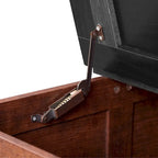 Tavolino da caffè, Tavolo quadrato in legno con vano portaoggetti nascosto, Design a "fienile", Tavolino centrale rustico con piano sollevabile a cerniera