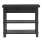 36 Mobile Consolle in Legno Massello con Cassetti e 2 Ripiani