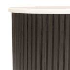 HomeRoots 25 Black And White Solid Wood End Table