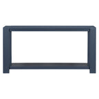 Caratteristiche distintive di una consolle minimalista con ripiano inferiore e quattro gambe, adatta per ingresso, corridoio