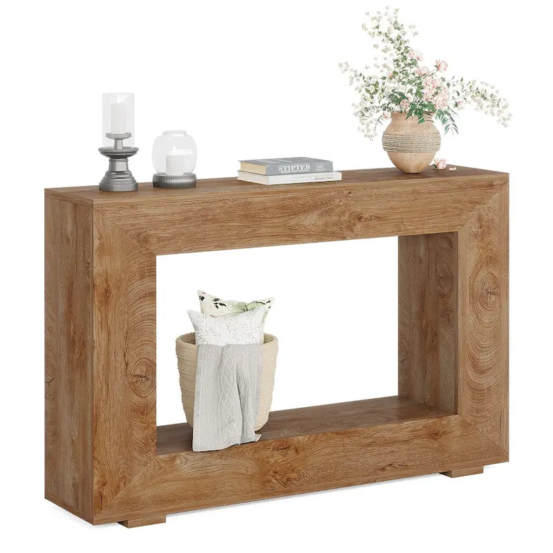 Tavolo Consolle Stretto da 47 Pollici con Contenitore per Ingresso Soggiorno - 47,24 L x 29,1 H x 11,81 P