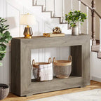 Tavolo Consolle Stretto da 47 Pollici con Contenitore per Ingresso Soggiorno - 47,24 L x 29,1 H x 11,81 P