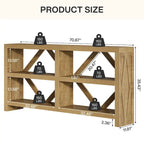 Console da 71" con 3 ripiani, tavolino da divano in stile industriale