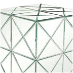 Tavolino d'appoggio con specchio in vetro - Argento - Roche River Decor