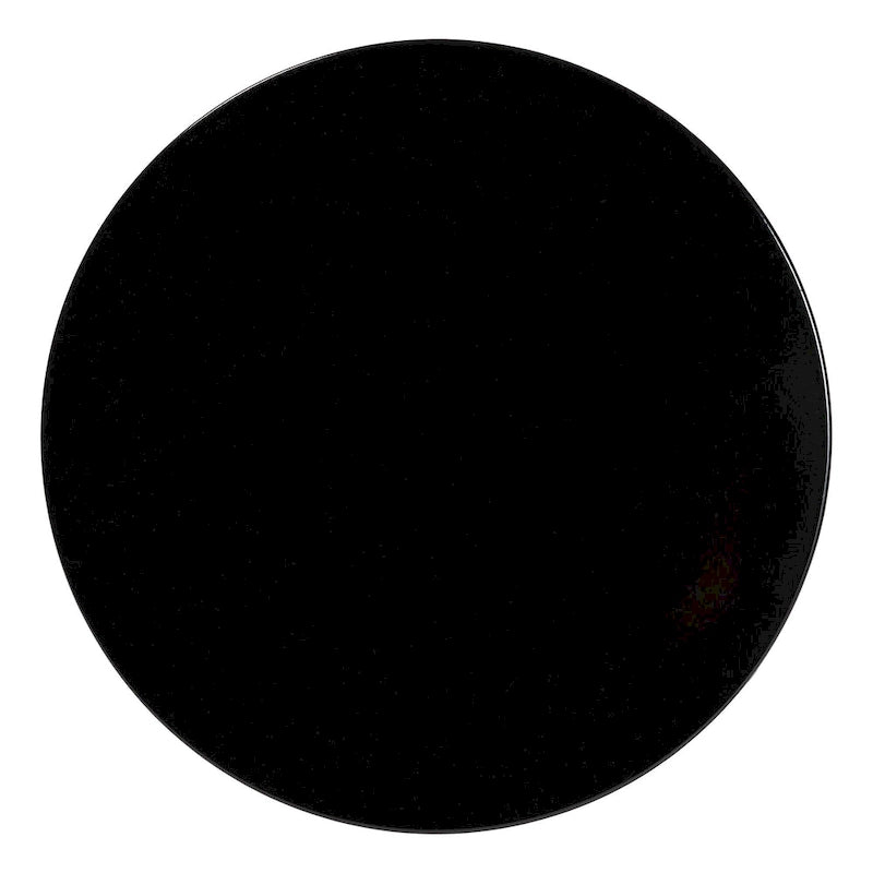 Tavolino rotondo in metallo Ulmer con bordo smerlato - Tavolino d'appoggio moderno per uso interno o semi-esterno