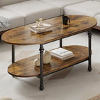 Oval Coffee Table Unique Tea Table 47.2 Mid Century Cocktail Table