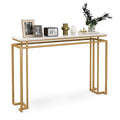 Costway Tavolo console moderno da ingresso con ripiano in finto marmo da 47 pollici - Vedi dettagli