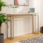 Costway Tavolo console moderno da ingresso con ripiano in finto marmo da 47 pollici - Vedi dettagli
