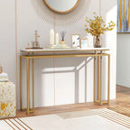 Costway Tavolo console moderno da ingresso con ripiano in finto marmo da 47 pollici - Vedi dettagli
