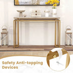 Costway Tavolo console moderno da ingresso con ripiano in finto marmo da 47 pollici - Vedi dettagli