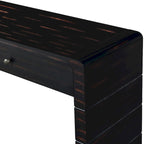 Curved Wooden Entryway Console Table with Storage, 2 Drawers, Rustic