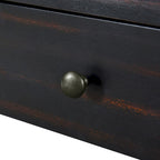 Curved Wooden Entryway Console Table with Storage, 2 Drawers, Rustic